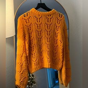 Tularosa Openweave Sweater in Marigold Size Small